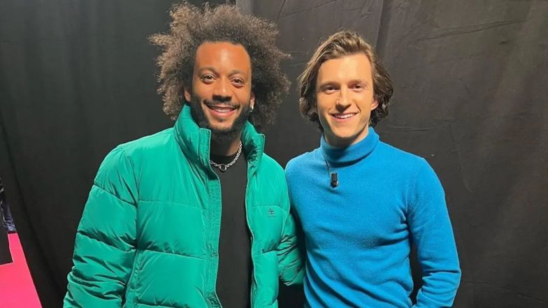 Real Madrid's Marcelo Meets Hollywood Star Tom Holland (See Post)