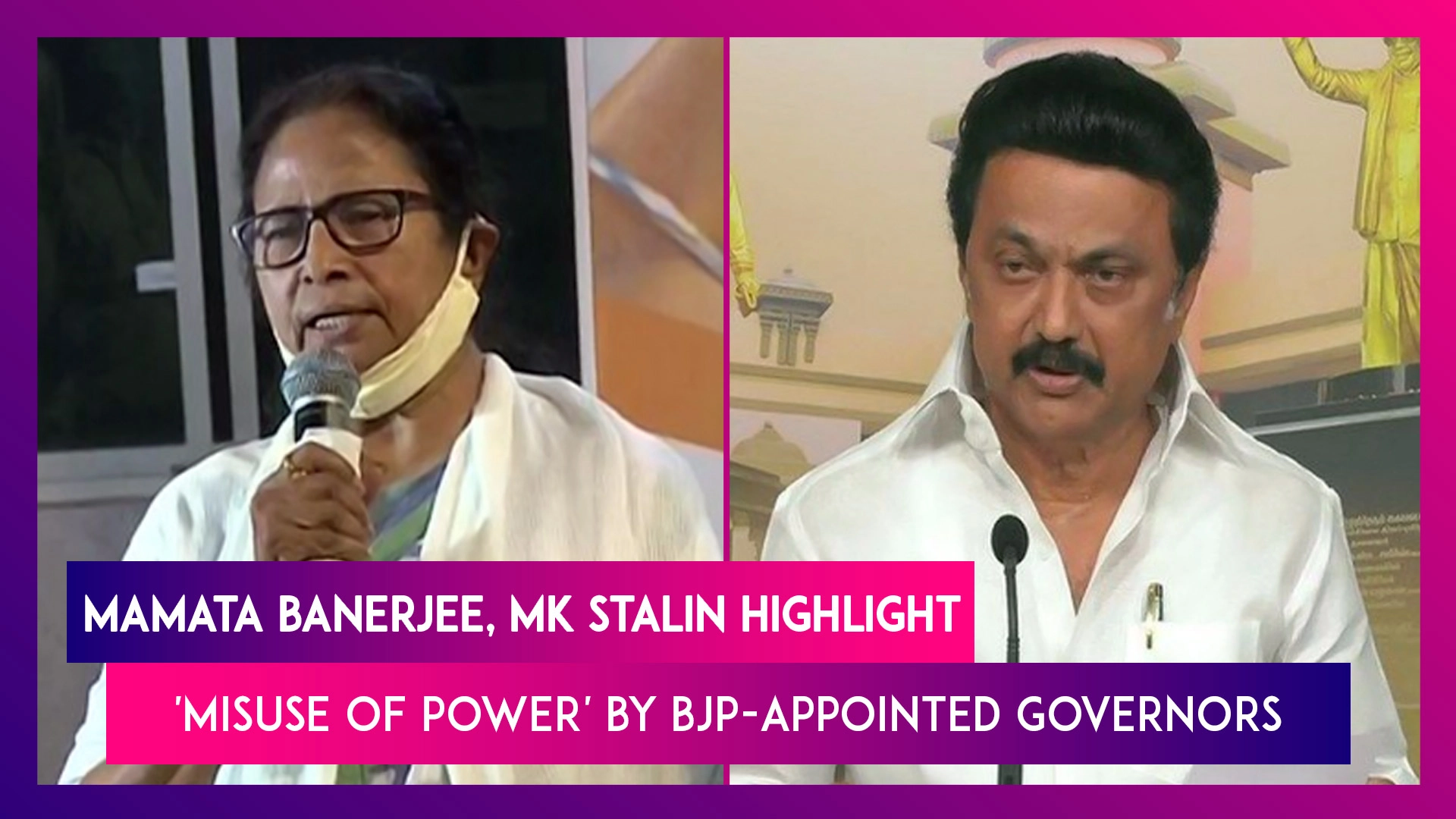 Mamata Banerjee, MK Stalin Highlight 'Misuse Of Power' By BJP-Appointed Governors