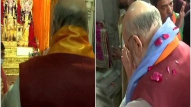 India News | Punjab Polls: Amit Shah Offers Prayers at Valmiki Temple, Durgiana Temple in Amritsar