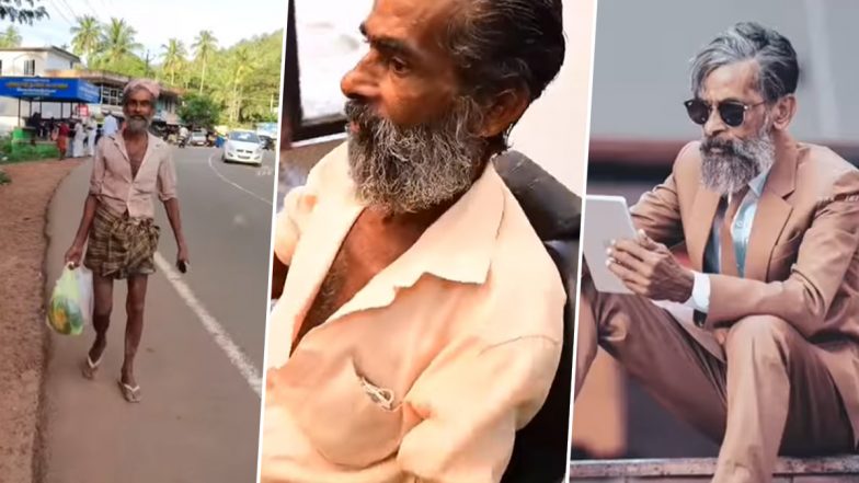 Kerala Labourer Turns Model! Watch Viral Video of 60-Year-Old Taking The Internet By Storm Post Stylish Makeover