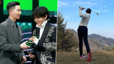 BTS' V aka Kim Taehyung Gives The Most 'TaeTae' Reaction As Park Seo Joon Shows Off Golfing Skills in Latest Instagram Post (View Pic)
