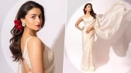 Alia Bhatt Stuns in a White Saree For Gangubai Kathiawadi Promotions (View Pics)