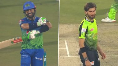 PSL 2022: Mohammad Rizwan’s Heartwarming Hug Gesture to Shaheen Shah Afridi During Lahore Qalandars vs Multan Sultans Match Goes Viral (Watch Video)