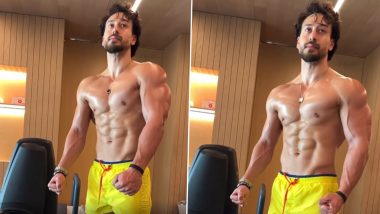 Tiger Shroff Drives Away Monday Blues as He Gives Some Major Body Goals With His Chiselled Abs (Watch Video)