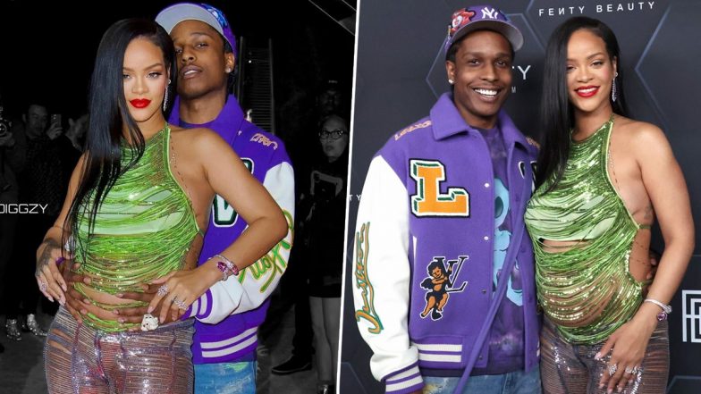 Mom-To-Be Rihanna Poses With Beau A$AP Rocky At Fenty Beauty Brands Party (View Pics)