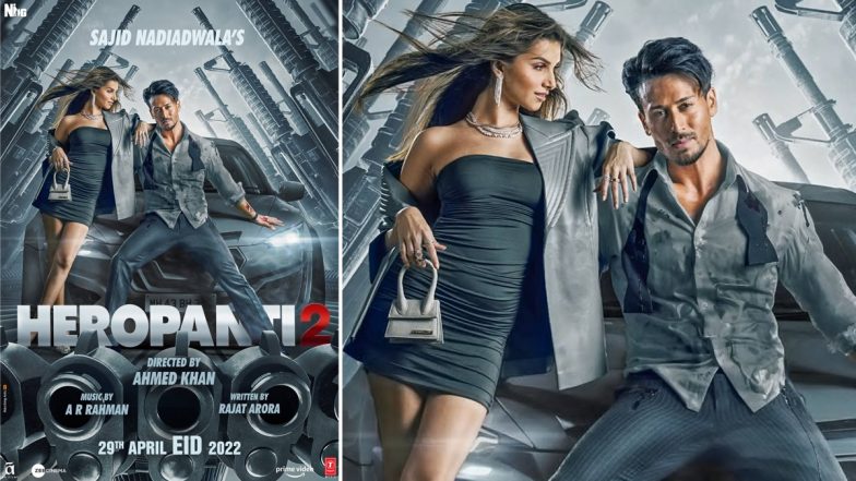 Heropanti 2: Tiger Shroff and Tara Sutaria Look Fierce in the New Poster, Film to Release in Theatres on April 29! (View Pic)