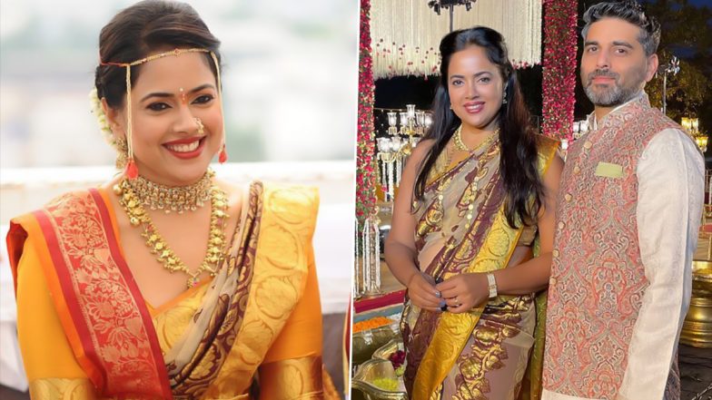 Sameera Reddy Rejoices As She Dons Her Wedding Saree After Eight Years; Actress Shares Snaps With Husband Akshai Varde!