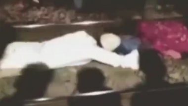 Bhopal: 37-Year-Old Man Jumps on Railway Track to Save Girl's Life As Goods Train Passes Over Them (Watch Video)
