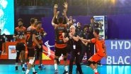 Sports News | PVL: Hyderabad Black Hawks Register 5-0 Clean Sweep Against Chennai Blitz