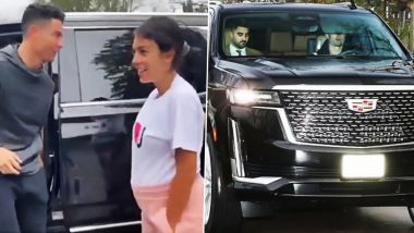Cristiano Ronaldo Gifted Cadillac Escalade by Girlfriend Georgina Rodriguez for 37th Birthday, Drives to Manchester United Training in New Car (View Pics & Video)