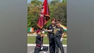India News |  Army Chief Presents 'President's Colours' Nishan to Four Para Units of Parachute Regiment