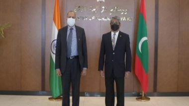 World News | Indian Defence Secretary Calls on Maldives Minister of State for Foreign Affairs