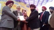 Business News | Punjabi University Felicitated Patiala Politics for Its Recognised Honesty and Ethical Work in the News Industry