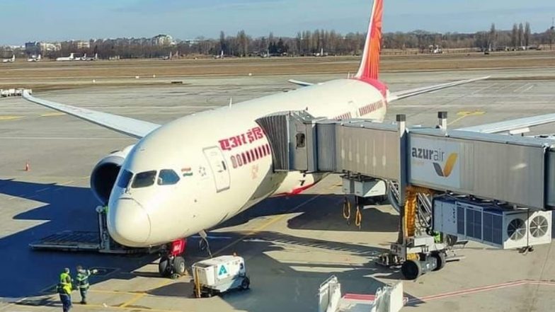 Russia-Ukraine Crisis: Air India Flight With Around 241 Passengers from Ukraine Lands at Delhi Airport (Watch Video)