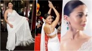 Alia Bhatt Looks Every Inch Regal Dressed in an Ivory Silk Chiffon Saree During Gangubai Kathiawadi Screening in Berlin (View Pics)