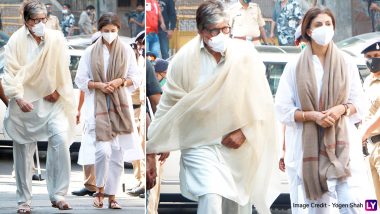 Ahead of Lata Mangeshkar's Funeral, Amitabh Bachchan, Daughter Shweta Bachchan Visit Legendary Singer's Home