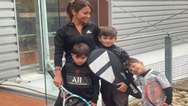 Antonela Roccuzzo Enrolls for a Tennis Class with Her Kids, Posts Adorable Picture on Social media 