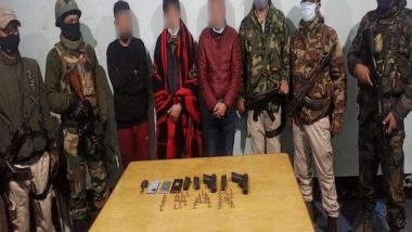 India News | Assam Rifles Arrests Four Members of Different Insurgent Groups from Imphal