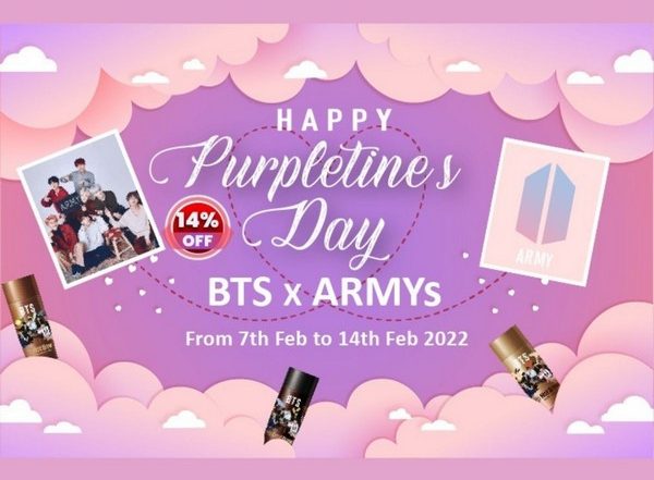 Good News For BTS ARMY! HY BTS Coffee India Celebrating Valentine's Day as Purpletine's Day