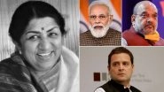 Lata Mangeshkar Passes Away: President Ram Nath Kovind, Rahul Gandhi And Other Indian Political Leaders Pay Heartfelt Tribute to The Legendary Singer
