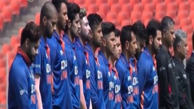 Sports News | Ind Vs WI: Hosts Observe Minute of Silence Before Start of Play in Memory of Lata Mangeshkar