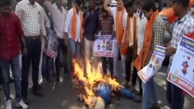India News | Hyderabad: Bajrang Dal Stages Protest Against Valentine's Day, Requests Govt to Declare Feb 14 as Amar Jawan Diwas