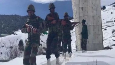 India News | Army Troops Using Skis for Patrolling in Heavy Snow Along Border with China