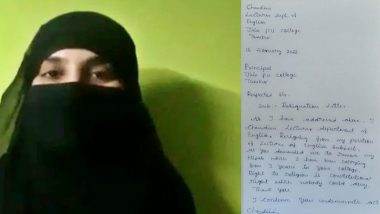 Hijab Row: Karnataka English Lecturer Quits Job Over Alleged Bar on Her Hijab in Tumakuru