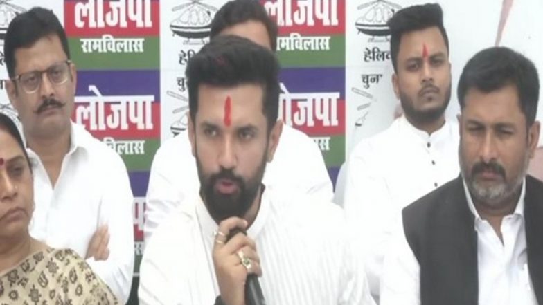 Chirag Paswan Demands President's Rule in Bihar, Accuses Nitish Kumar of Insulting People’s Mandate For Second Time