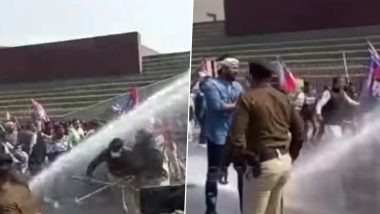 Lathi Charge on Lok Janshakti Party Workers During Protest March by Police in Patna (See Pics)