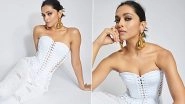 Deepika Padukone Looks Ravishing in White Corset Paired With Ripped Jeans for Gehraiyaan&rsquo;s Success Bash (View Pics)