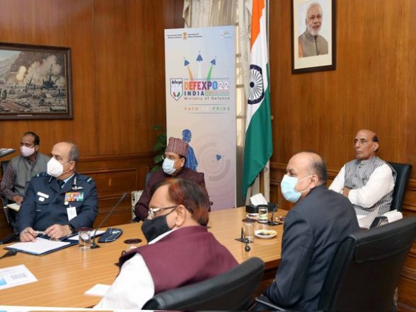 India News | Rajnath Singh Reviews Preparations for DefExpo-2022 - Vimarsana News