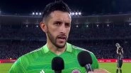 Emiliano Martinez Celebrates in Background of Camilo Vargas&rsquo; Interview After Argentina vs Colombia 2022 World Cup CONMEBOL Qualifier Match (Watch Video)