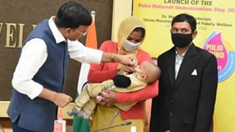Dr Mansukh Mandaviya Launches Polio National Immunization Day 2022, Administers Polio Drops to Children