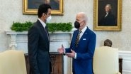 World News | Biden Meets Emir of Qatar, Discusses Security in Gulf Region