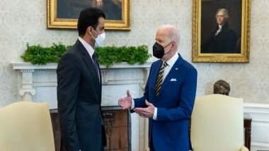 World News | Biden Meets Emir of Qatar, Discusses Security in Gulf Region