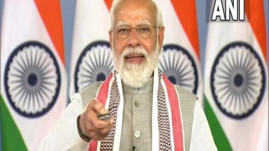 India News | PM Modi Flags off 100 Kisan Drones to Spray Pesticides in Farms Across Country