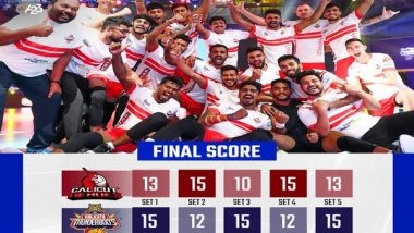 Sports News | PVL: Ashwal Rai Powers Kolkata Thunderbolts to Thrilling Win over Calicut Heroes