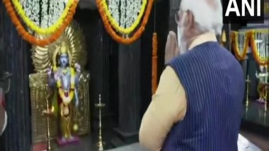 India News | Goa Assembly Polls: PM Modi Offers Prayers at Dev Bodgeshwar Temple in Mapusa