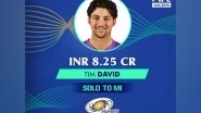 Sports News | There Will Be Pressure on Tim David when He Plays for Mumbai Indians, Says Watson