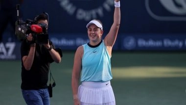 Sports News | Dubai Tennis Championships: Ostapenko Stuns Halep in Comeback Win to Set Final Clash with Kudermetova