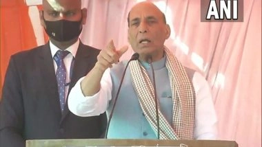 India News | UP Polls: BJP Govt Has Changed World's Perspective Towards India, They Look at India as a Powerful Country, Says Rajnath Singh