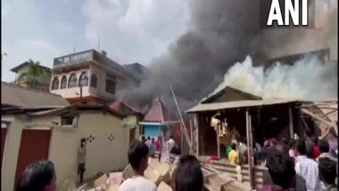 India News | Assam: Massive Fire Breaks out in Bokajan Market Area in Karbi Anglong
