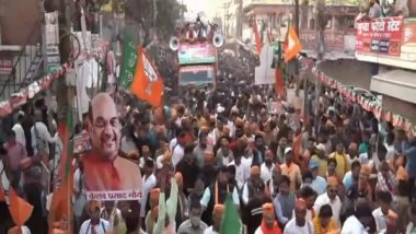 India News | UP Polls: Amit Shah Holds Massive Roadshow in Prayagraj