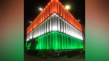World News | Delhi: Danish Embassy Illuminated in Tricolour to Celebrate 'Azadi Ka Amrit Mahotsav'