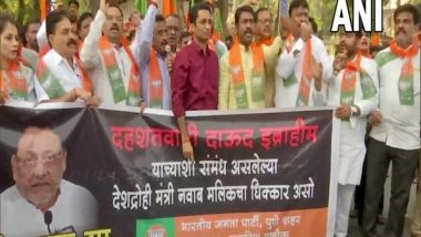 India News | BJP Workers Protest to Demand Nawab Malik's Resignation
