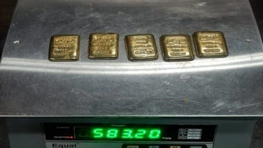 India News | Five Gold Biscuits Worth Rs 30 Lakh Found at Jaipur Airport