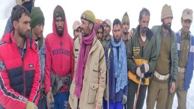 India News | Six Missing People Trapped in Snowfall Rescued from J-K's Kishtwar
