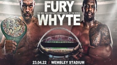 Sports News | Heavyweight Titans Tyson Fury and Dillian Whyte to Collide in All-British Battle at Wembley on April 23