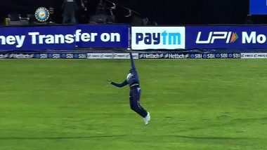 Binura Fernando Catch Video: Watch Sri Lankan Fielder Take a Stunner to Dismiss Sanju Samson